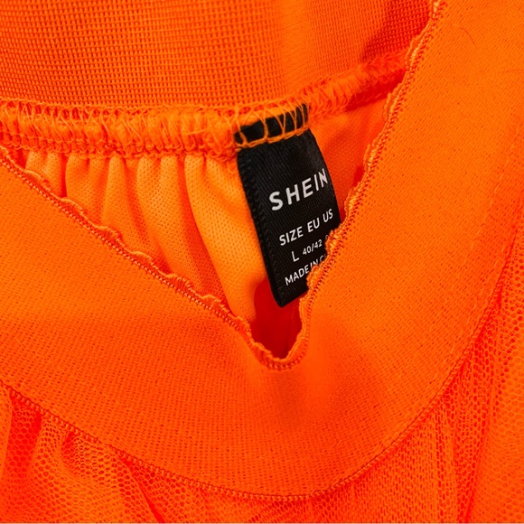 🌶️  SHEIN Neon Orange Tulle Skirt -perfect for your Eras Tour Outfit! - Picture 10 of 14
